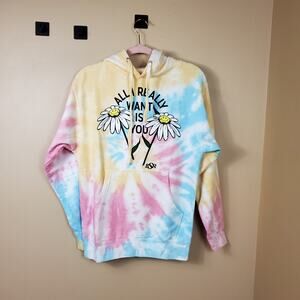 By Samii Ryan All I Want Multicolor Tie Dye Hoodie Size S